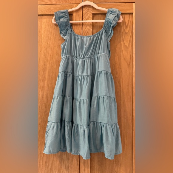 Blu Pepper Teal Tiered Dress - Picture 4 of 6